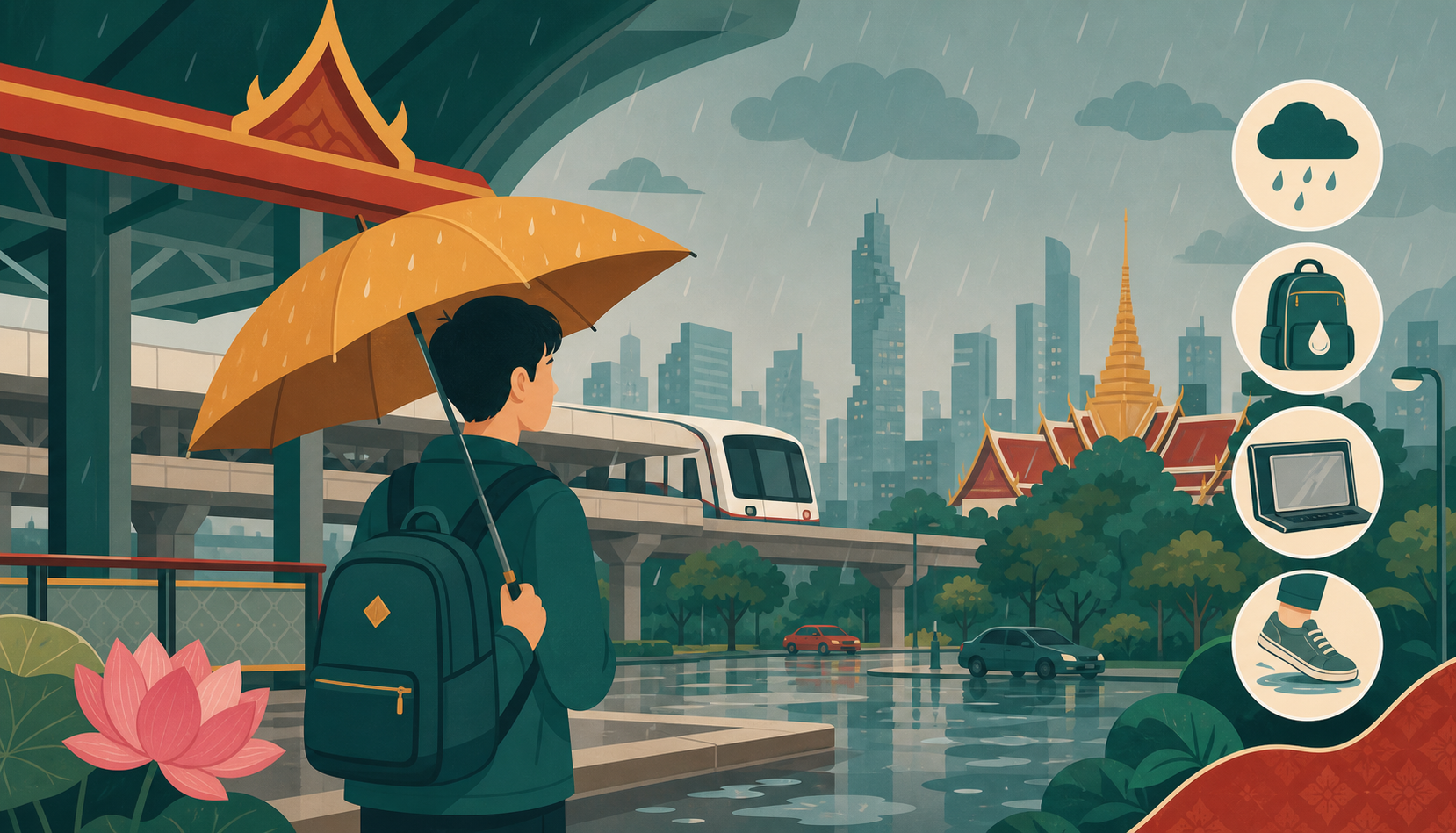 曼谷雨季與天氣安全：國際學生出門前要養成的習慣 插圖