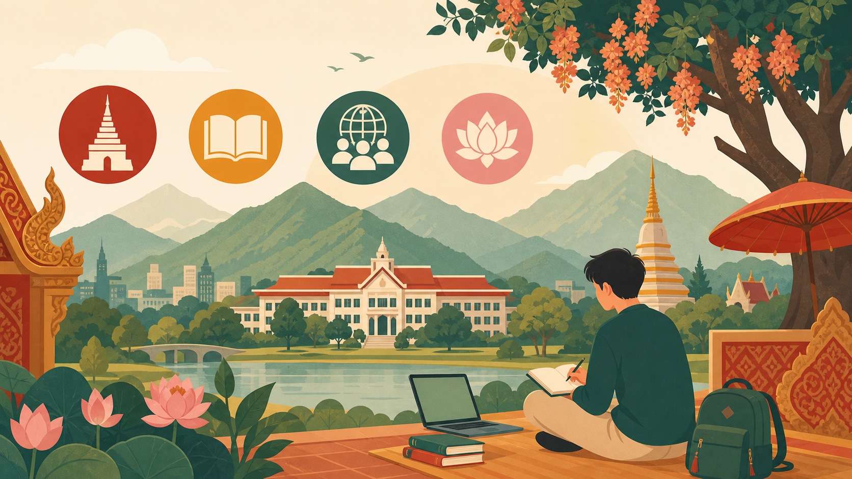Chiang Mai University 清邁大學 插圖