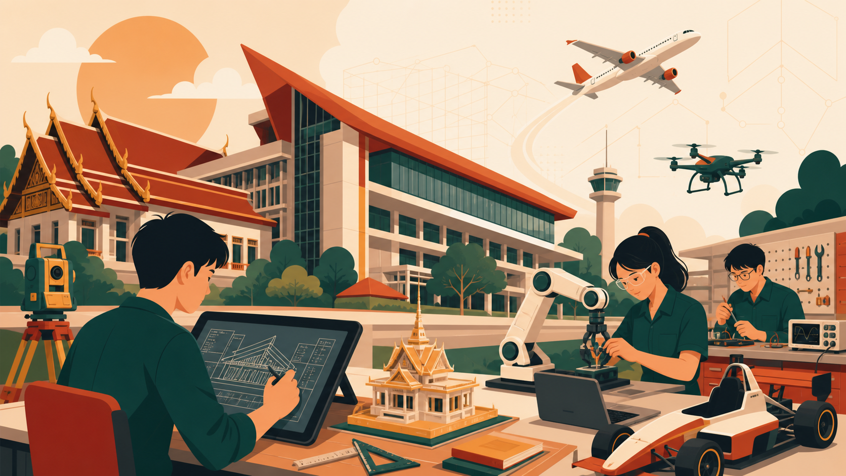 King Mongkut’s Institute of Technology Ladkrabang 拉加邦先皇科技學院 插圖