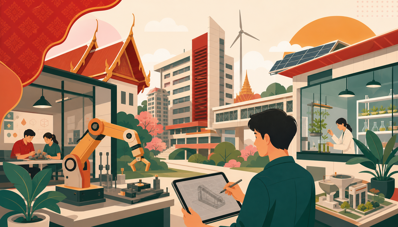King Mongkut’s University of Technology Thonburi 吞武里先皇科技大學 插圖